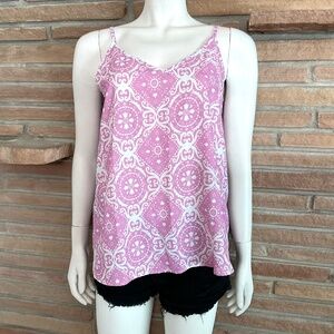 Pink Boho Print Spaghetti Strap Top